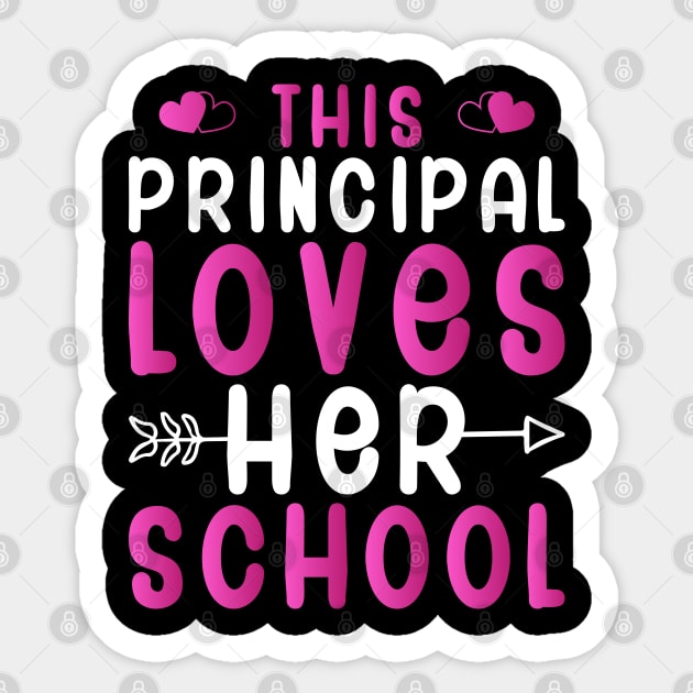 This Principal Loves Her School Sticker by DragonTees